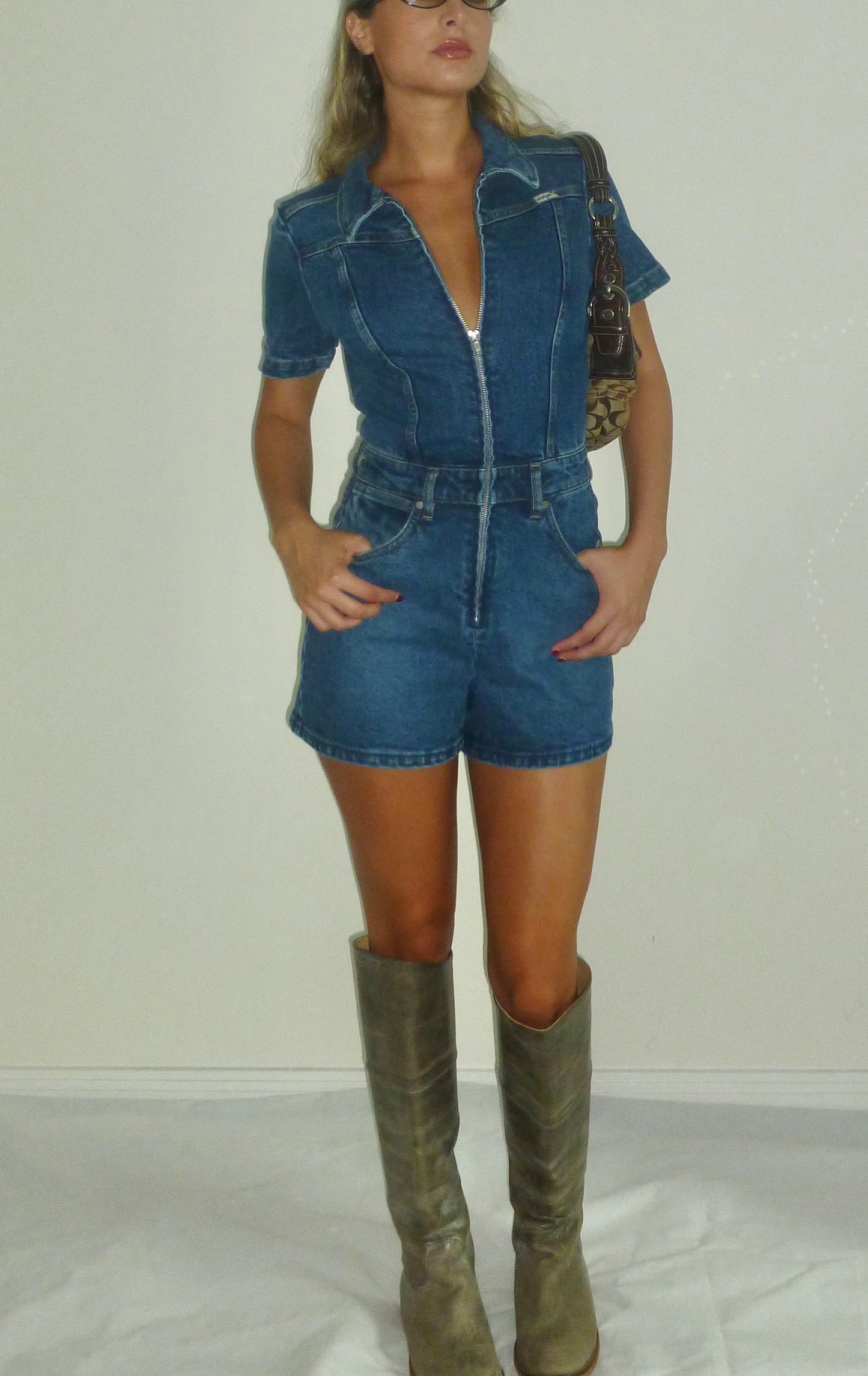 Vintage Wrangler Denim Romper